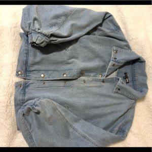 ✨medium wash boho denim jacket✨